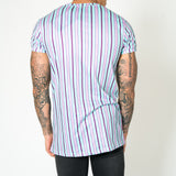 Lilac & Lime Candy Stripe Muscle Fit T-shirt