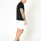 Ecru Slim-Fit Denim Shorts