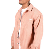 Blush Pink Corduroy Utility Cargo Shirt