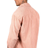 Blush Pink Corduroy Utility Cargo Shirt