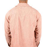 Blush Pink Corduroy Utility Cargo Shirt