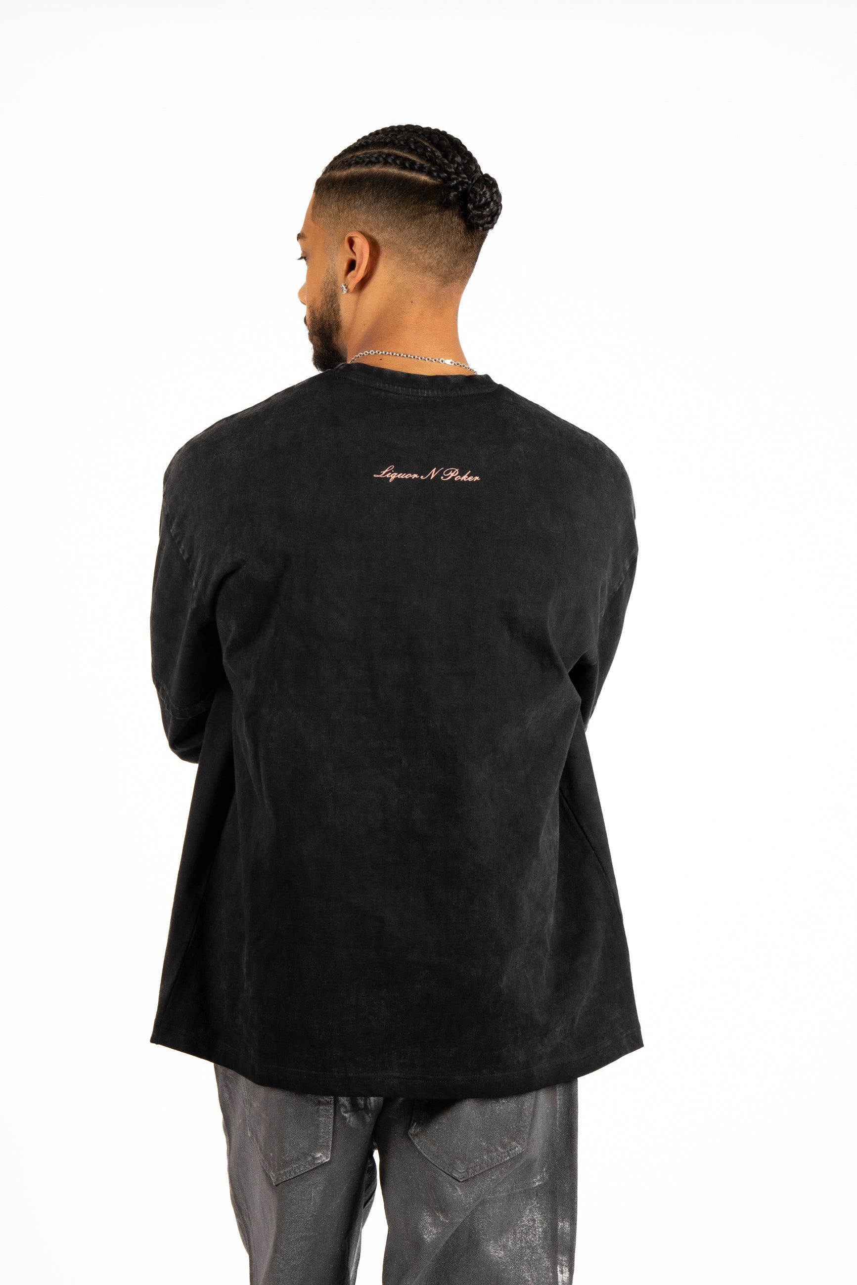 Charcoal Long Sleeve "Renaissance" Graphic Printed T-shirt