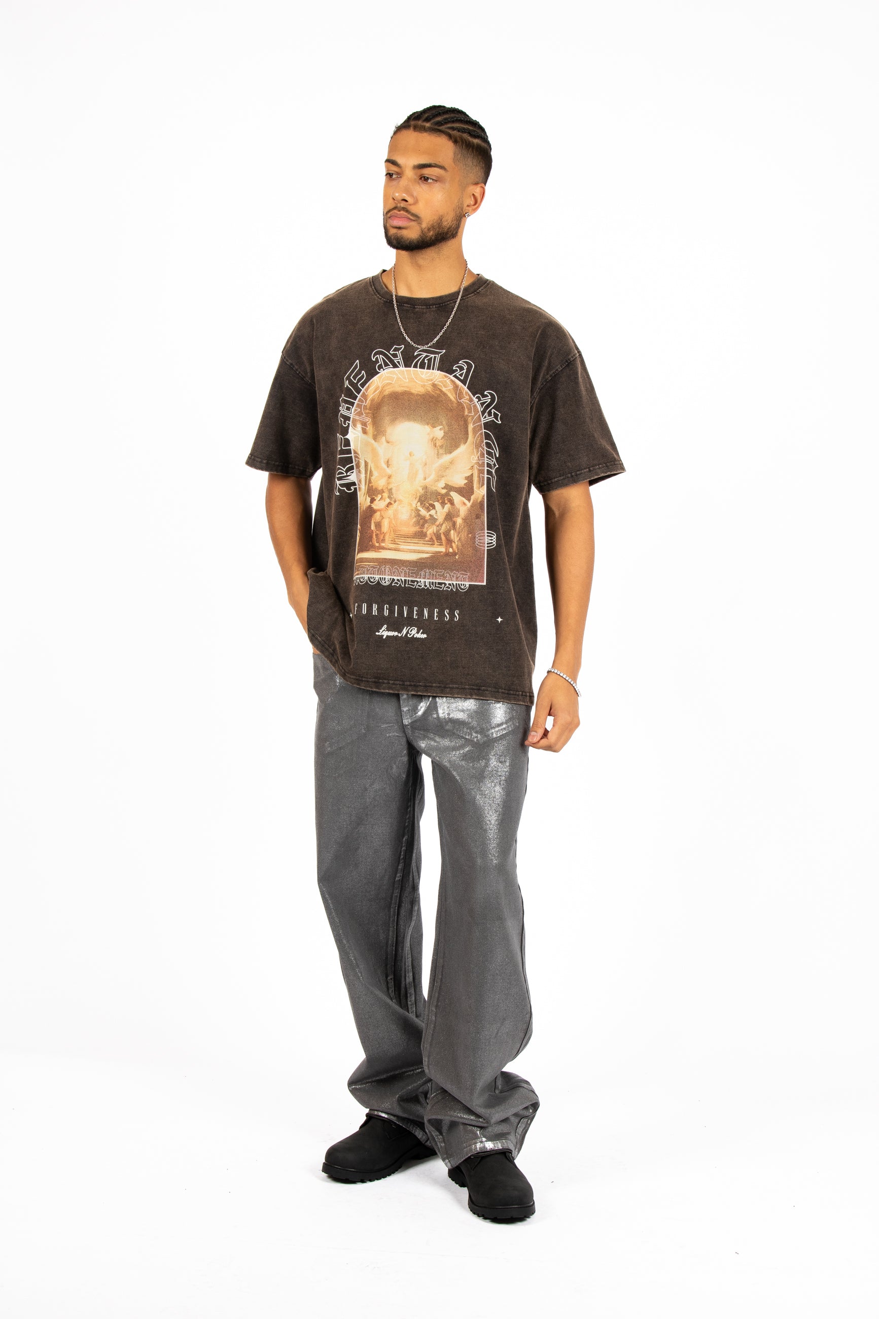 Acid Brown "Renaissance" Printed T-shirt