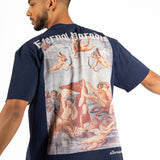 Oversized Navy T-Shirt "Eternal Paradise" Back Print