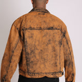 Fort Burnt Orange Oversized Utility Denim Jacket