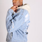 Faro Vintage Stonewash Oversized Distressed Denim Jacket