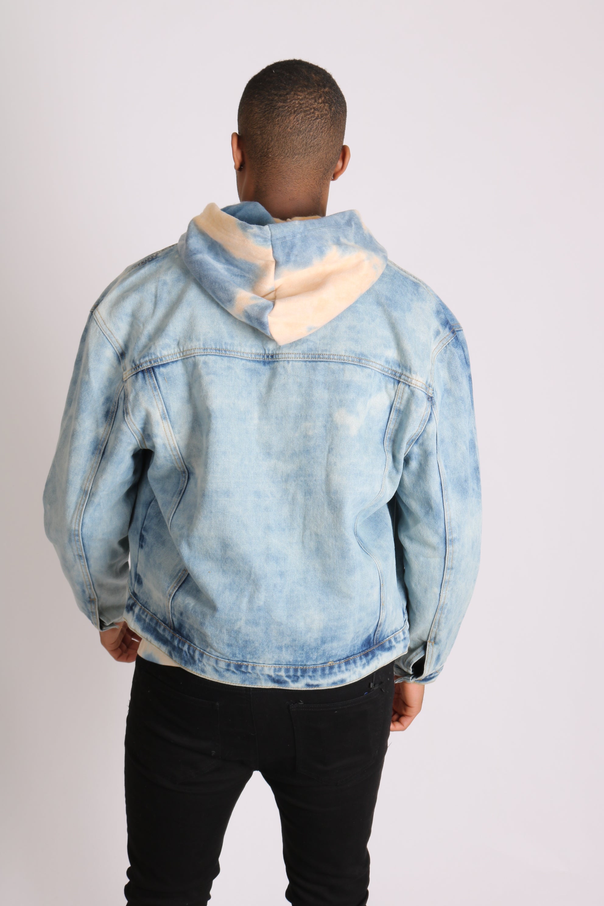 Cloudy Bleach Wash Denim Jacket