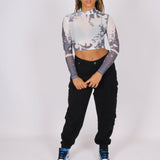 Long Sleeve Top Tie Dye Long Sleeve Roll Up