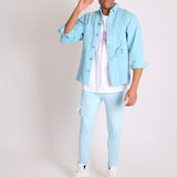 Powder Blue Utility Jacket