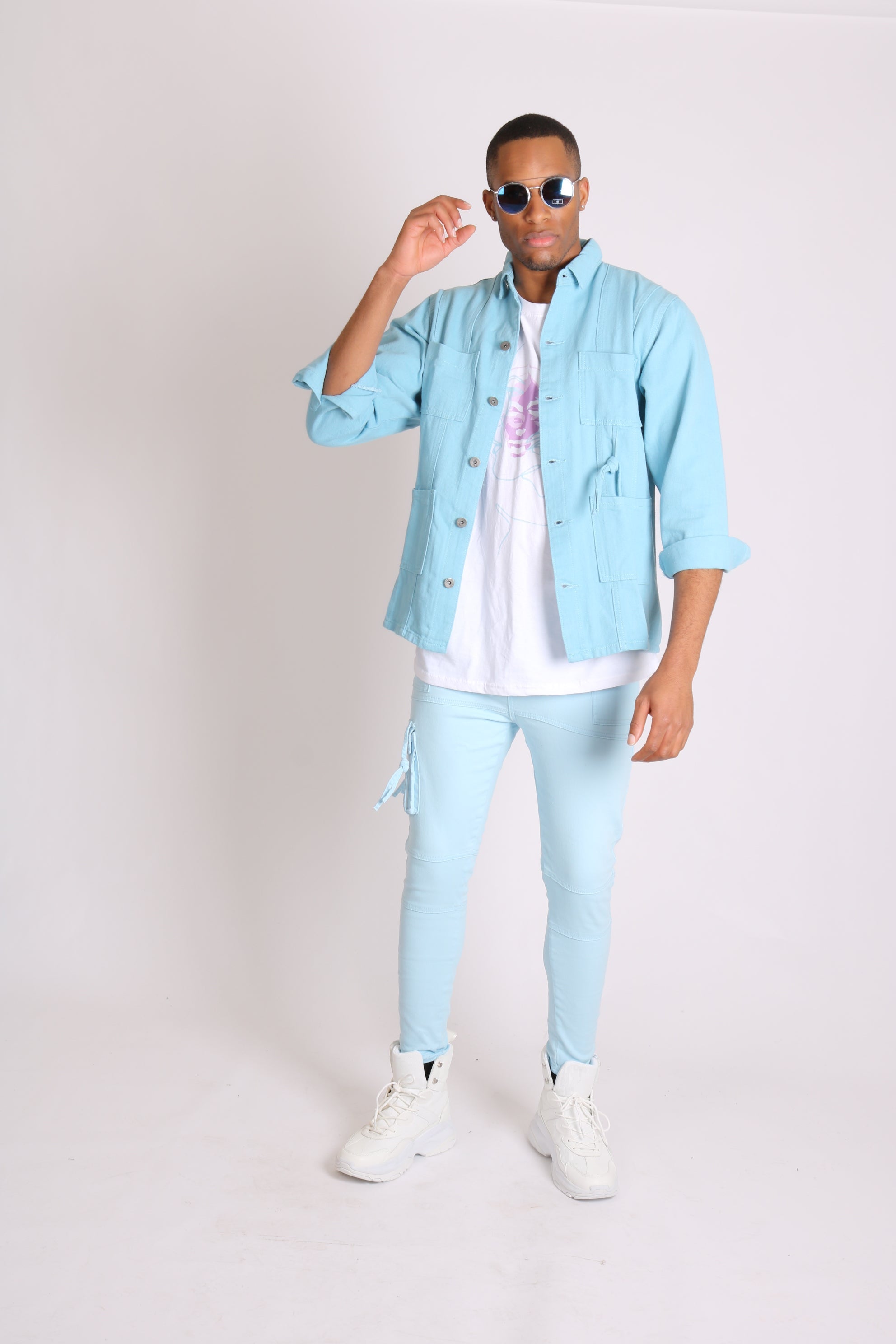 Powder Blue Utility Jacket