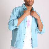 Powder Blue Utility Jacket