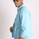 Powder Blue Utility Jacket