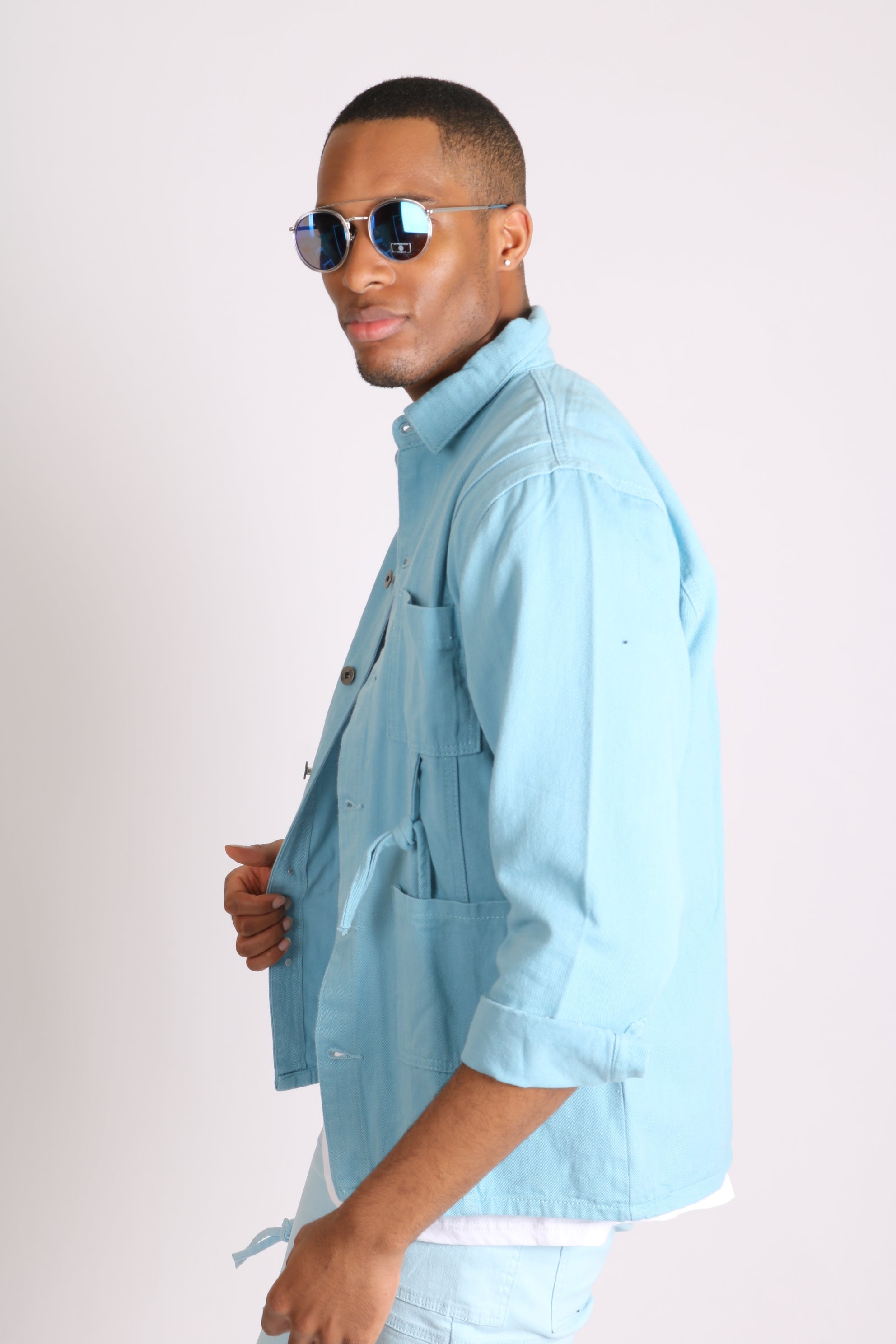 Powder Blue Utility Jacket