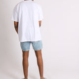 Relaxed Cloud Bleach Wash Denim Shorts