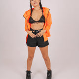 Neon Orange Rain Jacket