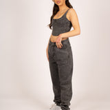 FAE High-Rise Diamante Tapered Mom Jeans