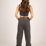 FAE High-Rise Diamante Tapered Mom Jeans