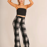 Checked Flare Trouser