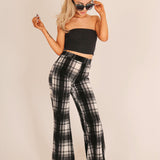 Checked Flare Trouser