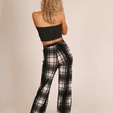 Checked Flare Trouser