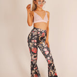 Velvet Floral Flare Trouser