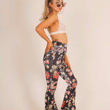 Velvet Floral Flare Trouser