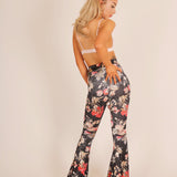 Velvet Floral Flare Trouser