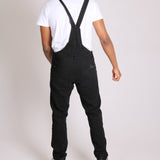 Louisiana Black Distressed Denim Dungarees