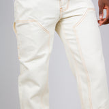 Ecru Straight Leg Carpenter Jean