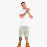 Acid Wash Green Corduroy Cargo Shorts