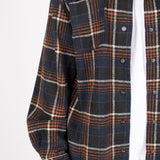 Oversized Long Sleeve Navy Flannel Shirt