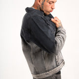 Norton Fitted Denim Jacket In Ombre Effect