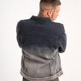 Norton Fitted Denim Jacket In Ombre Effect