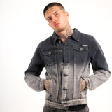 Norton Fitted Denim Jacket In Ombre Effect