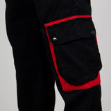 Black Tech Utility Straight Leg Cargos