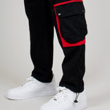 Black Tech Utility Straight Leg Cargos