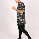 Oversized Camo Print T-Shirt