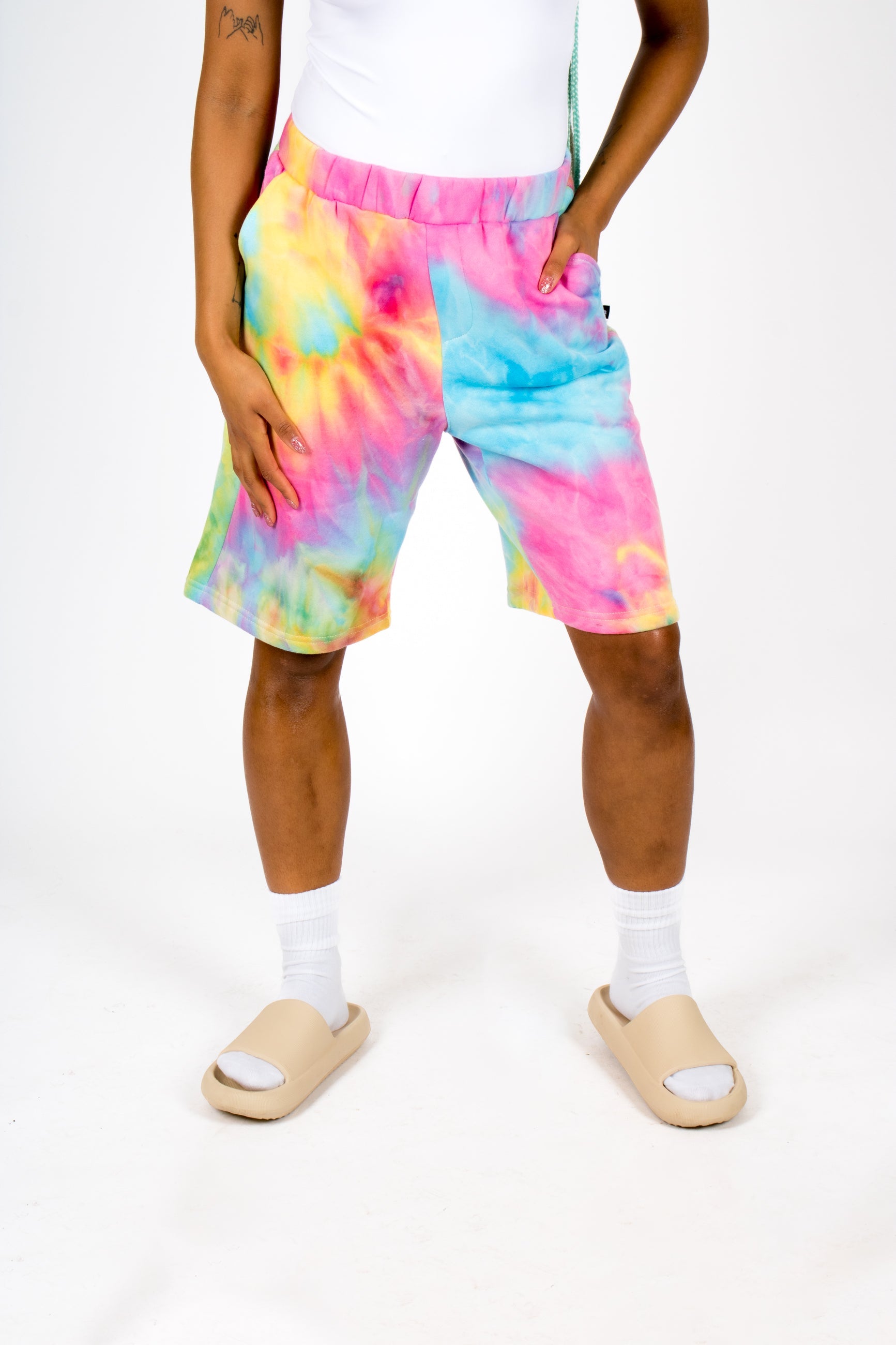 Multi-Colour Tie Dye Shorts