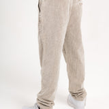 Washed Acid Beige Corduroy Straight Leg Trouser