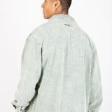 Washed Acid Green Corduroy Relaxed Shirt