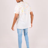 Oversized White Paint Splatter T-Shirt