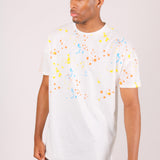 Oversized White Paint Splatter T-Shirt