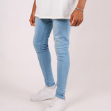 Logan Stonewash Paint Splatter Skinny Jeans