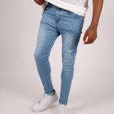 Logan Stonewash Paint Splatter Skinny Jeans