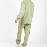 Khaki Relaxed Fit Utility Cargo Trousers