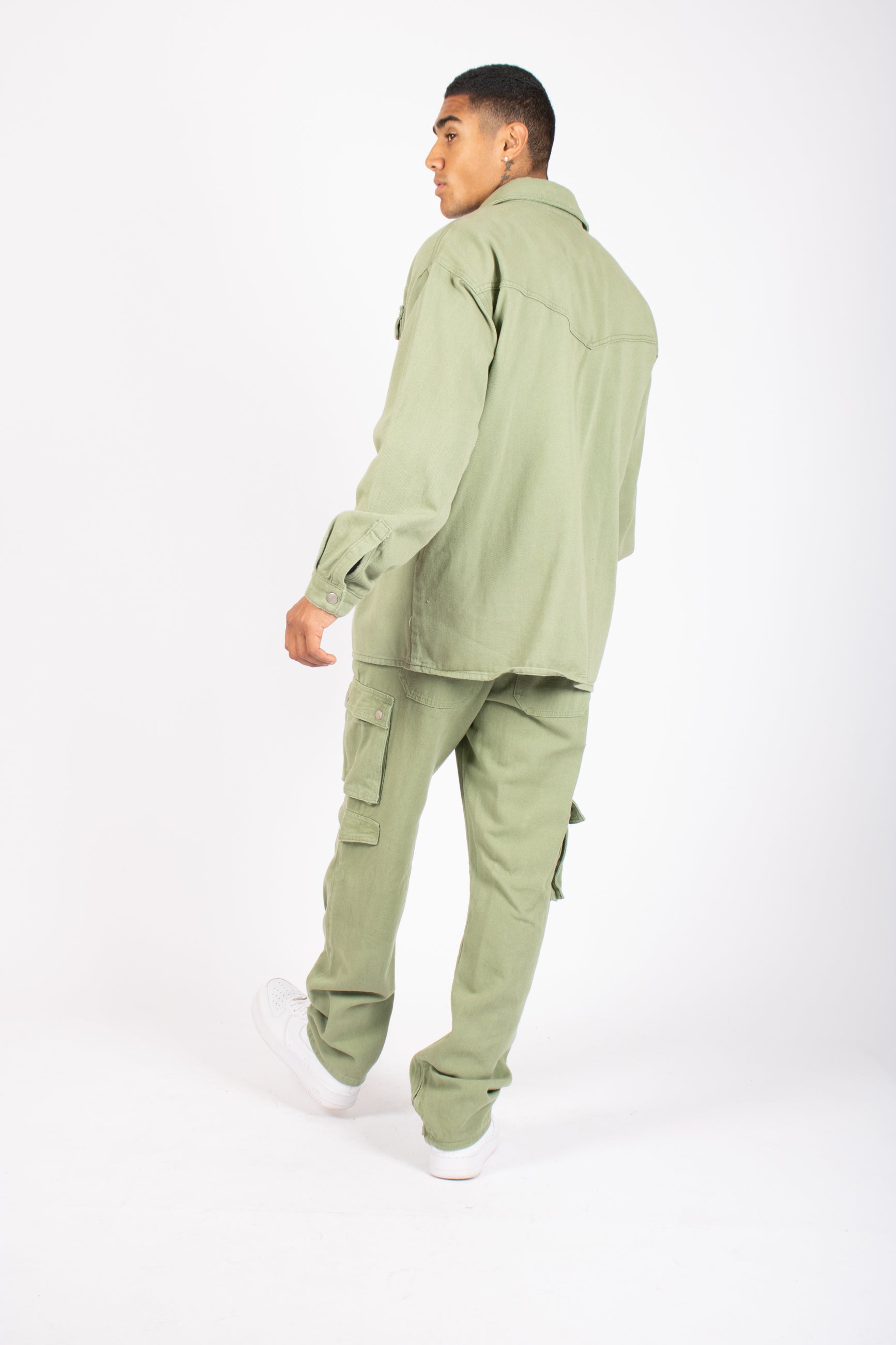 Khaki Relaxed Fit Utility Cargo Trousers