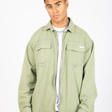 Khaki Relaxed Utility Shirt