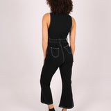 Wyoming Denim Jumpsuit With Kick Flare In Black