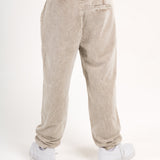 Washed Acid Beige Corduroy Straight Leg Trouser