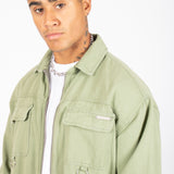 Khaki Relaxed Utility Shirt